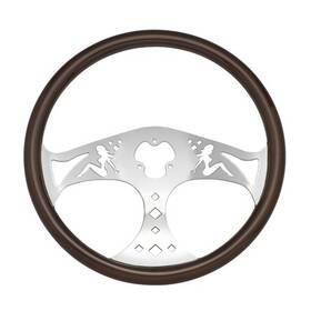 88312 United Pacific Steering Wheel 18 Inch Lady With Chrome Horn Bezel And