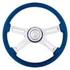 88313 United Pacific 4-spoke Style Steering Wheel With Electric Blue Horn Bezel
