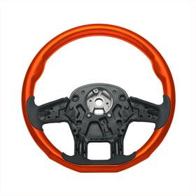 88339 United Pacific 18 Inch Yourgrip Wood Cadmium Orange Steering Wheel For 2012-2021 Peterbilt 579