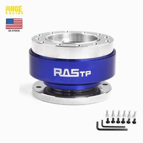 Rs-qr030-blue-us Us Blue Universal Car Steering Wheel Ball Quick Release Hub Adapter Snap Off Kit