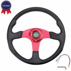 Stw017-red-use Us Stock 6 Bolt 14inch 340mm Universal Drifting Racing Steering Wheel Aluminum Red