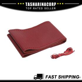 Uxcell 743151805185 Universal Piece Of 1 38cm Dia Burgundy Car Steering Wheel Cover W Needle Thread