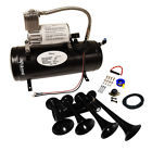 V3305-003ab Viking Horns Loud Trumpet Train Sound Black Air Horn Kit