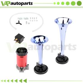Vap10808801s Vap-autoparts 12v 178db Dual Abs Trumpet Air Horn Compressor Kit For Truck Boat Train