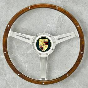 Swcru15 Vintage Aircooled Parts 15 Inch Wood Steering Wheel For 1969-76 Porsche 914 Cruiser