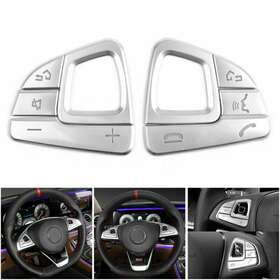C143-a023-silver Vipjq Fits Mercedes Benz E Class W213 Steering Wheel Button Silver Trim Sequins Ue