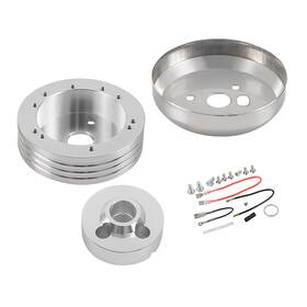 Yht-ljq-9737-09 Vland 5&6 Hole Steering Wheel Polished Hub Adapter For Gmc Chevy Flaming River Ididit