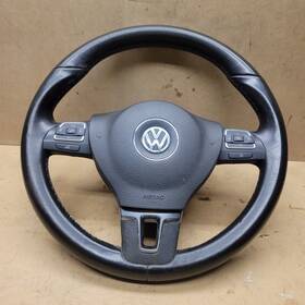 Volkswagen 058659900321 2010-2014 Jetta Driver Steering Wheel Leather Black With Switches Oem