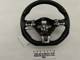 235.vw1g13 Volkswagen Gti Golf Mk6 Flat Bottom Steering Wheel Red Stitching Fits 2010-2014