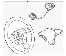 2gj-419-089-de-tuy Volkswagen Genuine Steering Wheel
