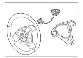 3qf-419-091-r-e74 Volkswagen Genuine Steering Wheel