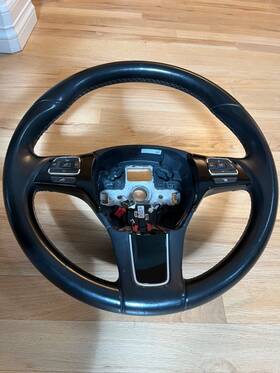 7p6419091cb Volkswagen 2011 - 2018 Touareg Leather Multifunction Heated Steering Wheel