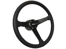 St3029b-8b-30blk-fp Vsw 1969-1989 Chevy Camaro Nova Chevelle Impala 14 Inch Steering Wheel Kit White Ss