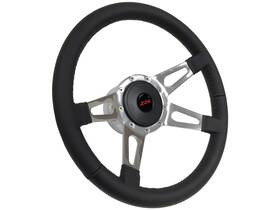 St3070-4s-72 Vsw 1969-1994 Camaro 14 Inch Black Steering Wheel Kit Red Z28 4-spoke Slots 9 Bolt