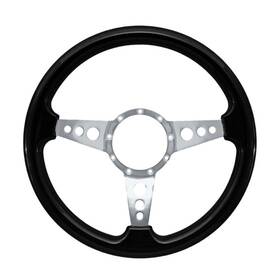 St3075 Vsw 14 Inch Black Wood/ Polished Aluminum Steering Wheel Chevy Camaro 67-73/cheve