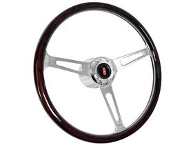 St3554a-11s-69chr Vsw 1967-68 Oldsmobile 15 Inch Espresso Wood Steering Wheel Kit Rocket 1 Gel Emblem