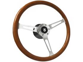 St3579-28b-41chr Vsw 15 Inch Stained Wood Grip Steering Wheel Fits 1961-74.5 Vw Type I Volkswagen 13/16