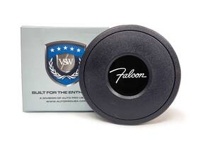 Ste1052 Vsw 9-bolt Standard Black Horn Button With Falcon Gel Emblem
