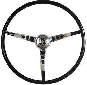 3600ak Vsw Steering Wheels 1965-66 Mustang With Alternator 3-spoke 16 Inch Wheel Kit Black