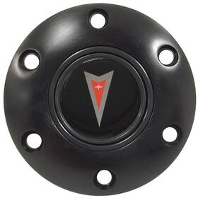 Ste1011b Vsw Steering Wheels 1969-94 Pontiac S6 Horn Button 6 Hole Black Red Arrow Logo