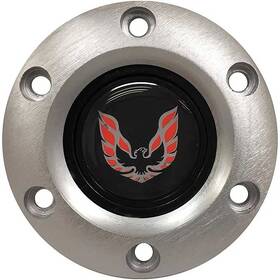 Ste1021bru Vsw Steering Wheels 1970-81 Firebird S6 Series Horn Cap Red Bird Logo Brushed Finish