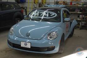 238-52866 Vw Steering Column For Beetle Bare Blk-blu