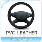 W11601610ps Wonderfulparts Black Grey Line Pvc Leather Car Steering Wheel Cover