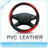 W11601710ps Wonderfulparts New Black Red Pvc Leather Car Steering Wheel Cover