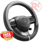 Weoyd2389785642 Rt Grey Black Breathable Non Slip Microfiber Leather Steering Wheel