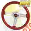 Wheel-009rdch-320-j7 Hdg Performance For Toyota 34mm Rally Dirft Deep Dish Steering Wheel Red Wood Grain Jdm Button