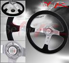 Wheelcombo-2170-909-o0 Beyond Revolution Suede Black Blue Stitched Steering Wheel Vip Jdm
