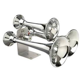 Wolo 080217008372 837 Cannon Ball Express 3 Trumpet Chrome Air Horn