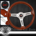 111-4652-301-k7 Wood Steering 3spoked Smooth Trim 2 Brown Dtm Racing 345mm Grain Benz Wheel
