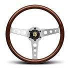 Ind35zb0p Wood Wheel Kit 350mm 13 Hub Indy 8 Steering Leather Classic Momo Adapter