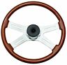 Wp-swkw1201 Woodys Rosewood Chrome African Hardwood Steering Wheel Woody