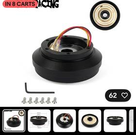 430qr Wutong New 6-hole Steering Wheel Short Thin Hub Adapter Kit For Ford Mustang 1984-2004