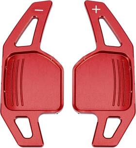 20122300 X Autohaux Pair Red Car Steering Wheel Shift Paddle Cover Shifter