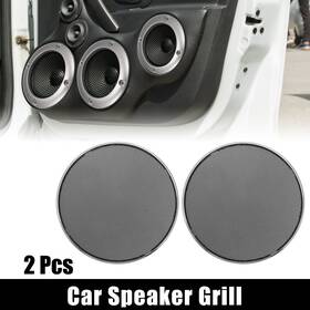 X Autohaux 726215683073 2pcs 6.5 Inch Car Audio Speaker Grill Cover Mesh Woofer Guard Grille Silver Tone