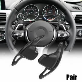 X Autohaux 747709826134 Pair Black Steering Wheel Shift Paddle Shifter Extend Cover For Bmw 435i 220i