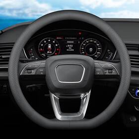Swc865ri001 Xhring D-shaped Car Steering Wheel Cover Standard Size 14 Ftft-15ftft Black