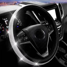 Bc03 Xiangding Bling Diamond Leather Steering Wheel Cover Pink Covers Black