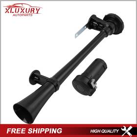 X16729001u Xlux 12v Single Trumpet Train Horn Air Compressor Kit Black For Car Truck Boat