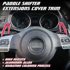 Sp01r Xotic Tech #sp01r For Vw Jetta Beetle Cc Red Add-on Shift Paddle Extension Cover Trim Accessories