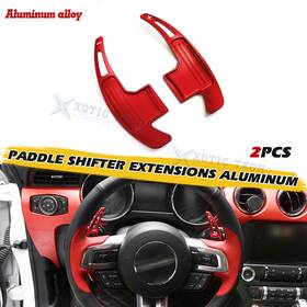 Sp02 Xotic Tech Sporty Red Aluminum Steering Wheel Paddle Shifter Trim Fit Ford Mustang 2015-23