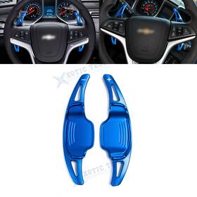 Sp30b Xotic Tech #sp30b Blue Add-on Steering Wheel Paddle Shift Extension For Chevy Camaro 2012-2015
