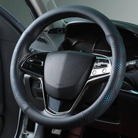 Usfxfutys004 Yangday Leather Steering Wheel Cover For Large Size 15 1/2ftft-16ftft Blue