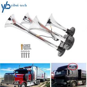 Yi110502t Yibei-tech 150 Db 4 Horns Kit Quad Trumpet Air Horn Train Semi Truck Boat Rv Loud