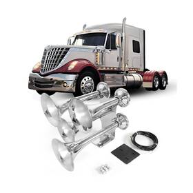 Yj-312-05e Yuanjufitt 11.4/11.4/13.4/15.8 Inch Chrome Train Horn For Truck 4 Trumpet Air 150db