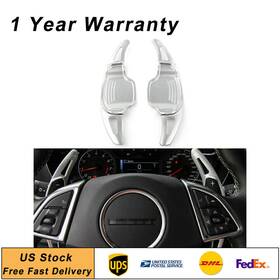 Yusen233 432562741396 For Chevrolet Camaro 12-15 Steering Wheel Shift Paddle Shifter Extender Silver