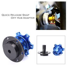 Yusen233 550734873185 For Car Racing Steering Wheel Quick Release Snap Off Hub Adapter Boss Blue Kit